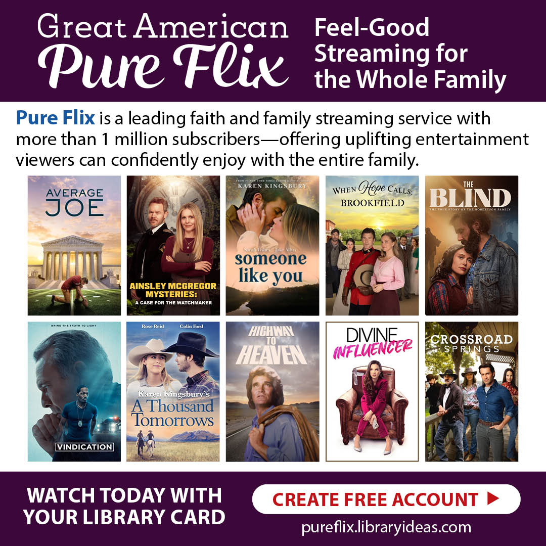 Great American Pure Flix Feel-Good Streaming for the Whole Family. Watch today with your library card - create free account.